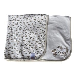 2006 Gymboree Baby Blanket My Favorite Toys Beige Cotton Swaddle Security‎ Lovey